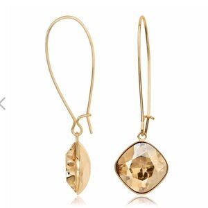 SWAROVSKI THANKFUL GOLDEN SHADOW PIERCED EARRINGS
